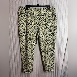 Floral Print Cropped Active Leggings